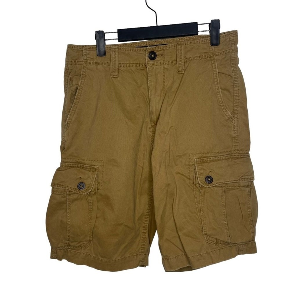 American Eagle Classic Cargo Shorts Mens 30 Khaki Tan Cotton 120605U9A